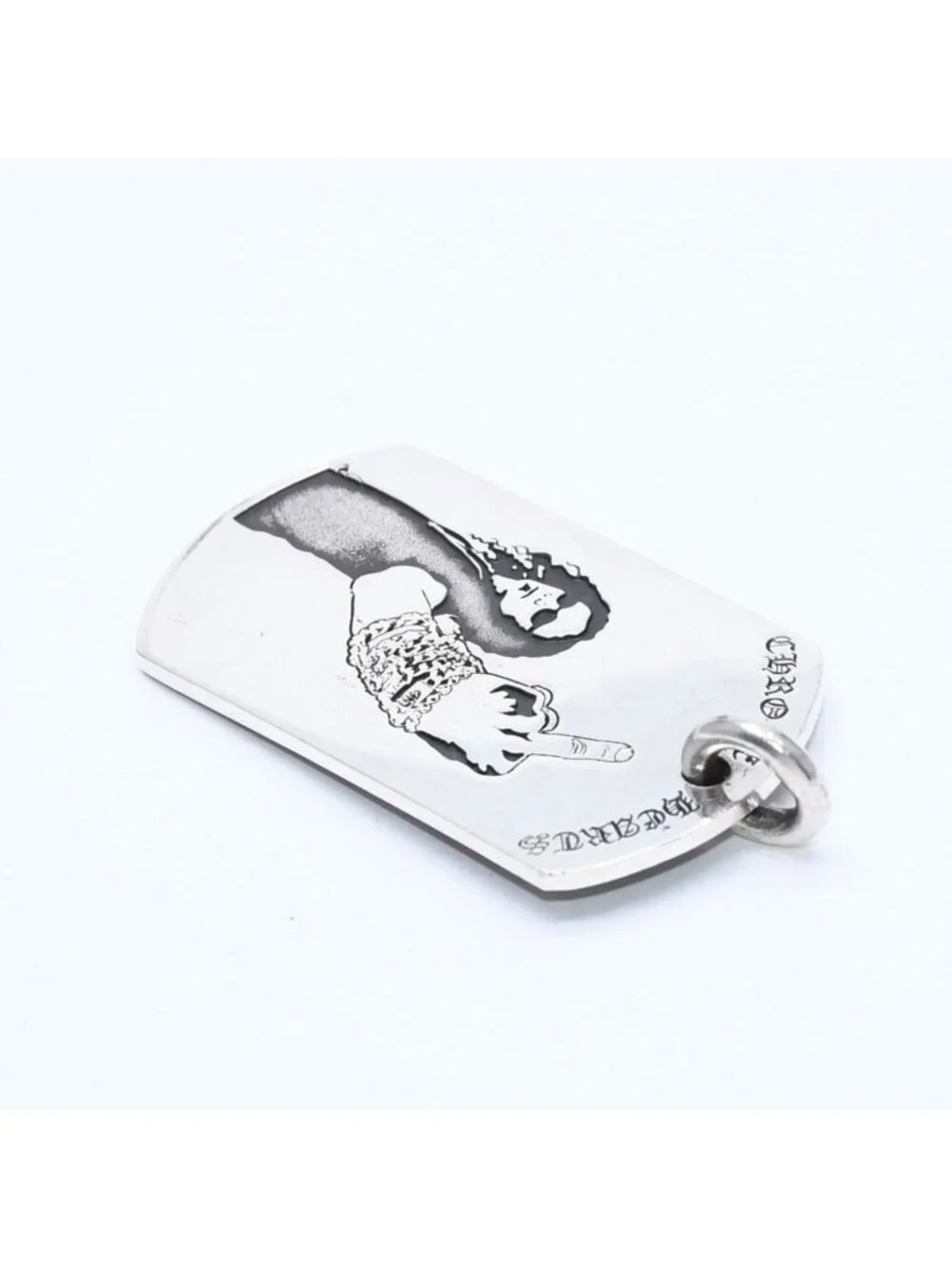 Chrome Hearts D Tag RS FU American Flag Richard Star Large Dog Tag Weight